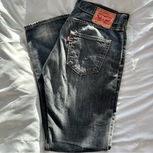Levi's Men's 501 Dark Gray Straight Jeans